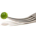 Gabel mit Erbse Gabel mit Erbse