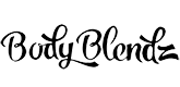 Body Blendz Logo in schwarzer Schrift auf weißem Hintergrund
