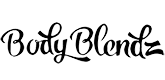 Body Blendz Logo in schwarzer Schrift auf weißem Hintergrund Body Blendz Logo in schwarzer Schrift auf weißem Hintergrund