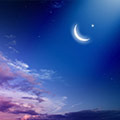 Mond bei Sonnenuntergang Mond bei Sonnenuntergang