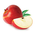 Apfel mit Apfelspalte Apfel mit Apfelspalte