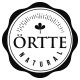Ortte Logo mit Kleeblatt in schwarz auf weißem Hintergrund