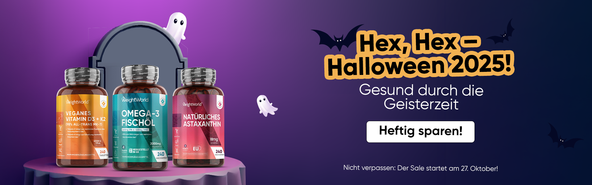 Halloween Angebote mit Sonderpreisen auf alle Supplements