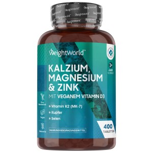 Kalzium, Magnesium und Zink mit Vitamin D3