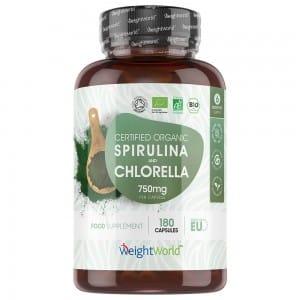 Bio Spirulina und Chlorella 180 Kapseln