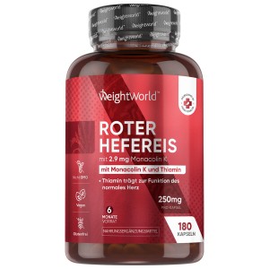 Rote Hefe-Reis-Kapseln