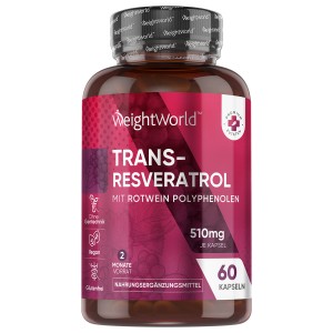 Resveratrol Kapseln mit schwarzem Pfeffer