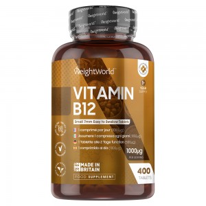 WeightWorld Vitamin B12 Vitamin B12 | Natürliche Nahrungsergänzung für den Energie liefernden Stoffwechsel.