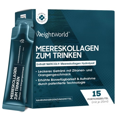Marine Collagen Drink Advanced - Neutralisiert freie Radikale - Für Haut, Knochen & Gelenke - 15 x 25ml - SlimCenter