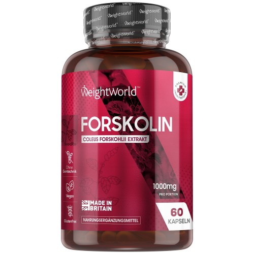 Forskolin  60 Kapseln mit Forskolin Extrakt - 1.000 mg pro Dosis  Natürlicher Fettverbrenner zum Abnehmen und zur Gewichtskontrolle  SlimCenter