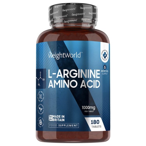L-Arginin Tabletten - Ergänzung für Muskelwachstum, -definition und -leistung - 180 Kapseln