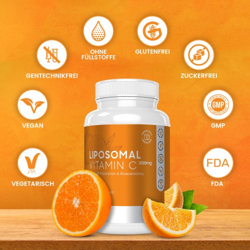 Vitamin C Kapseln Für Immunsystem und Abwehrkräfte SlimCenter