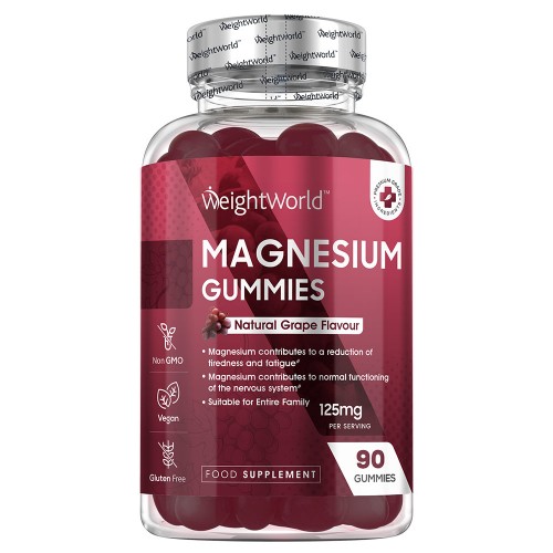 Magnesiumcitratgummis - Unterstützung des Signalsystems - Traubengeschmack - 90 Gummis