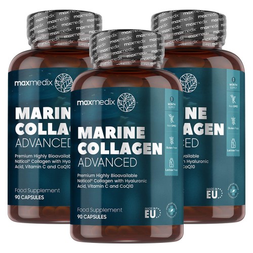 Collagen Kapseln - Für Gesunde Haut & Knochen 90 Kapseln - 15% sparen - 3er Pack