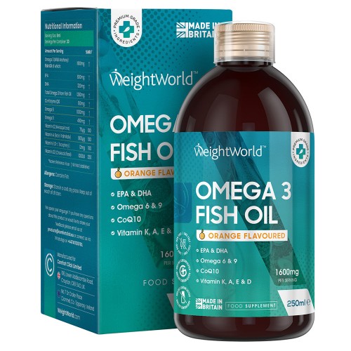 Omega 3 Fischöl - 250 ml - Hohen Dosis an Omega 3 Fettsäuren
