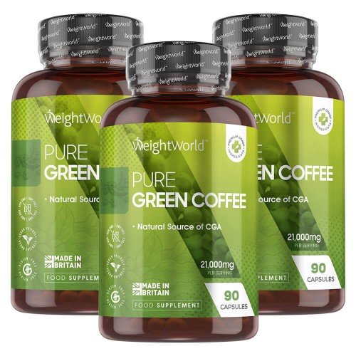 Green Coffee Pure - Grüner Kaffee Extrakt für das Gewichtsmanagment - 90 Kapseln - 3er Pack