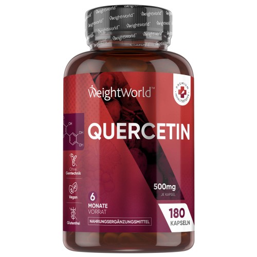 Quercetin Kapseln 500 mg 180 St. Antioxidantien Nahrungsergänzung gegen freie Radikale