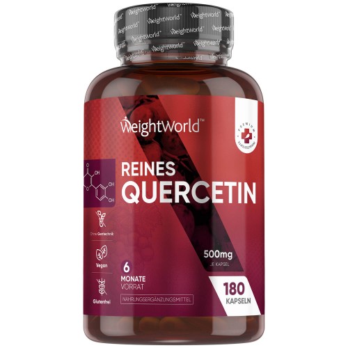 Quercetin Kapseln 500 mg 180 St. Antioxidantien Nahrungsergänzung gegen freie Radikale