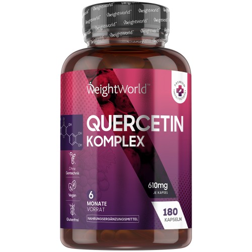 Quercetin Komplex - 180 Kapseln - 6 Monate Vorrat - Mit Vitamin C und Bromelain - Slimcenter