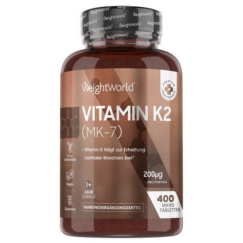 Vitamin K2 Tabletten, 400 Tabletten - Vitamin K2 Nahrungsergänzungsmittel für die Knochen