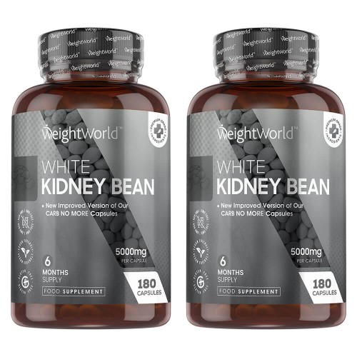 Weißer Kidneybohnenextrakt - Natürlicher Kohlenhydratblocker - 180 Kapseln - 2er Pack