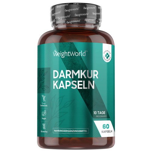 Colon Cleanse Darmreinigung - 60 Kapseln - Darmsanierung mit 10-Tages Intensivkur