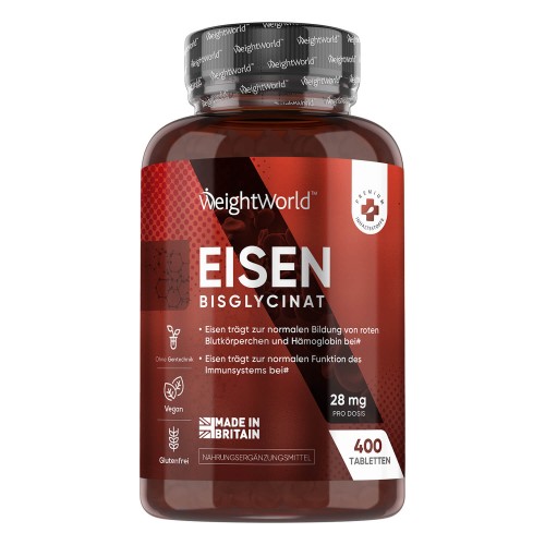 Abwehr stärken und Eisenmangel verhindern  Eisentabletten mit 28 mg pro Dosis  Vorrat für >6 Monate  Online bestellen