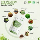 9 Zutaten im Super Greens Pulver