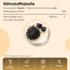 Nährstofftabelle von Reines Himalayan Shilajit 50g