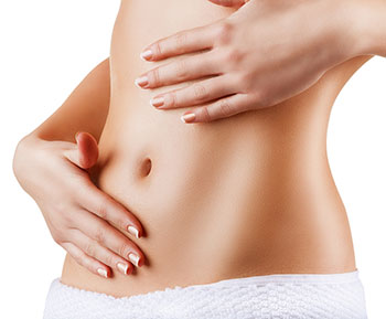flacher Frauen Bauch