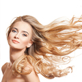 blonde woman with long full hair